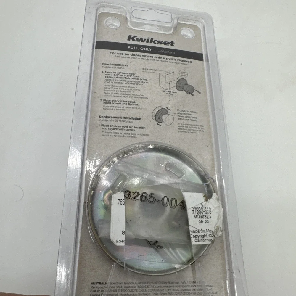 Kwikset Juno Satin Nickel Dummy Door Knob Inactive Signature Series 97880-668{DD